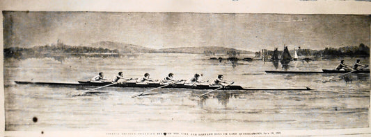 1865 College Regatta - Boat race between Yale and Harvard - Lake Quinsigamond MA