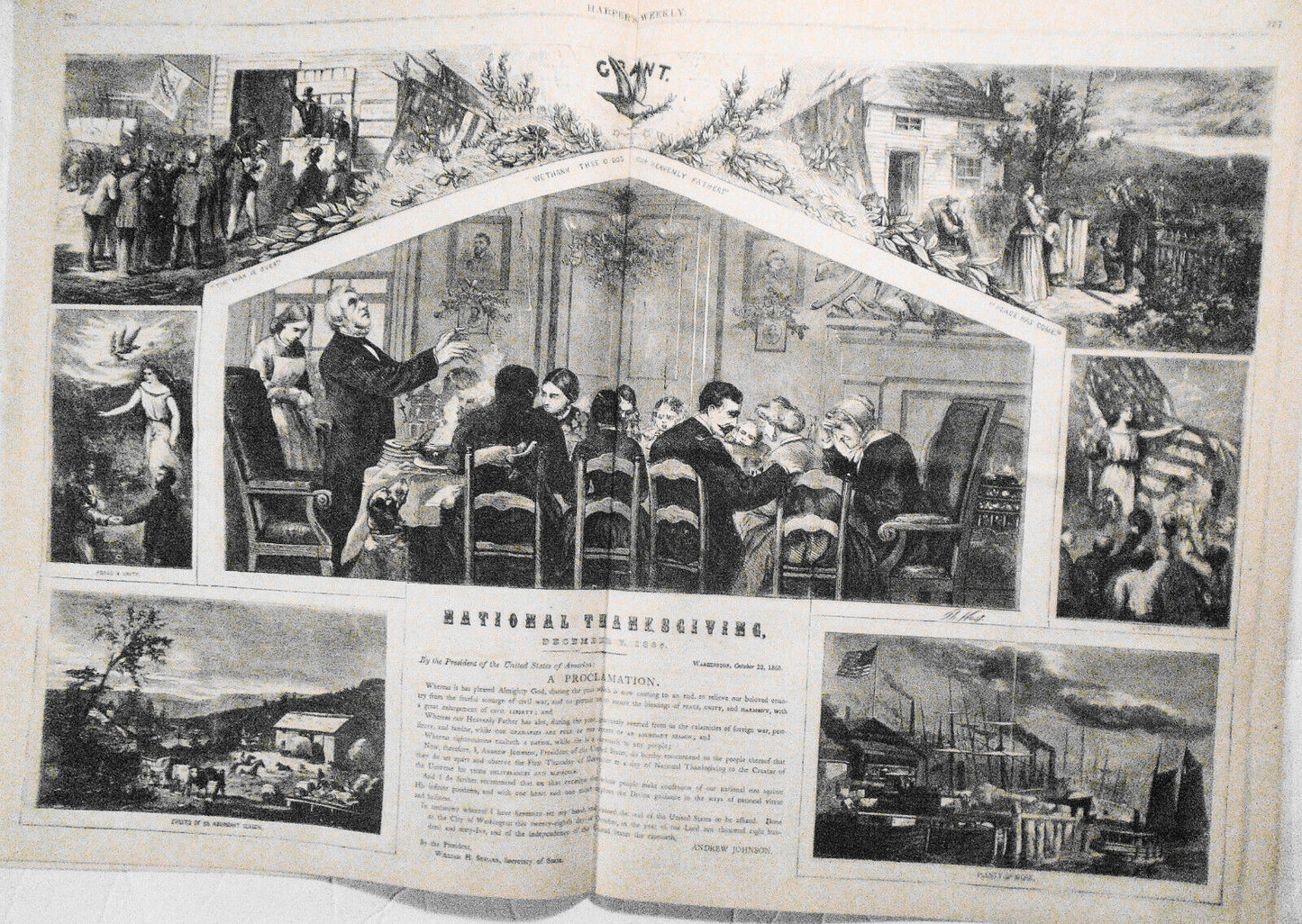 Original Harper's Weekly December 9, 1865 - Complete issue [Post Civil War]