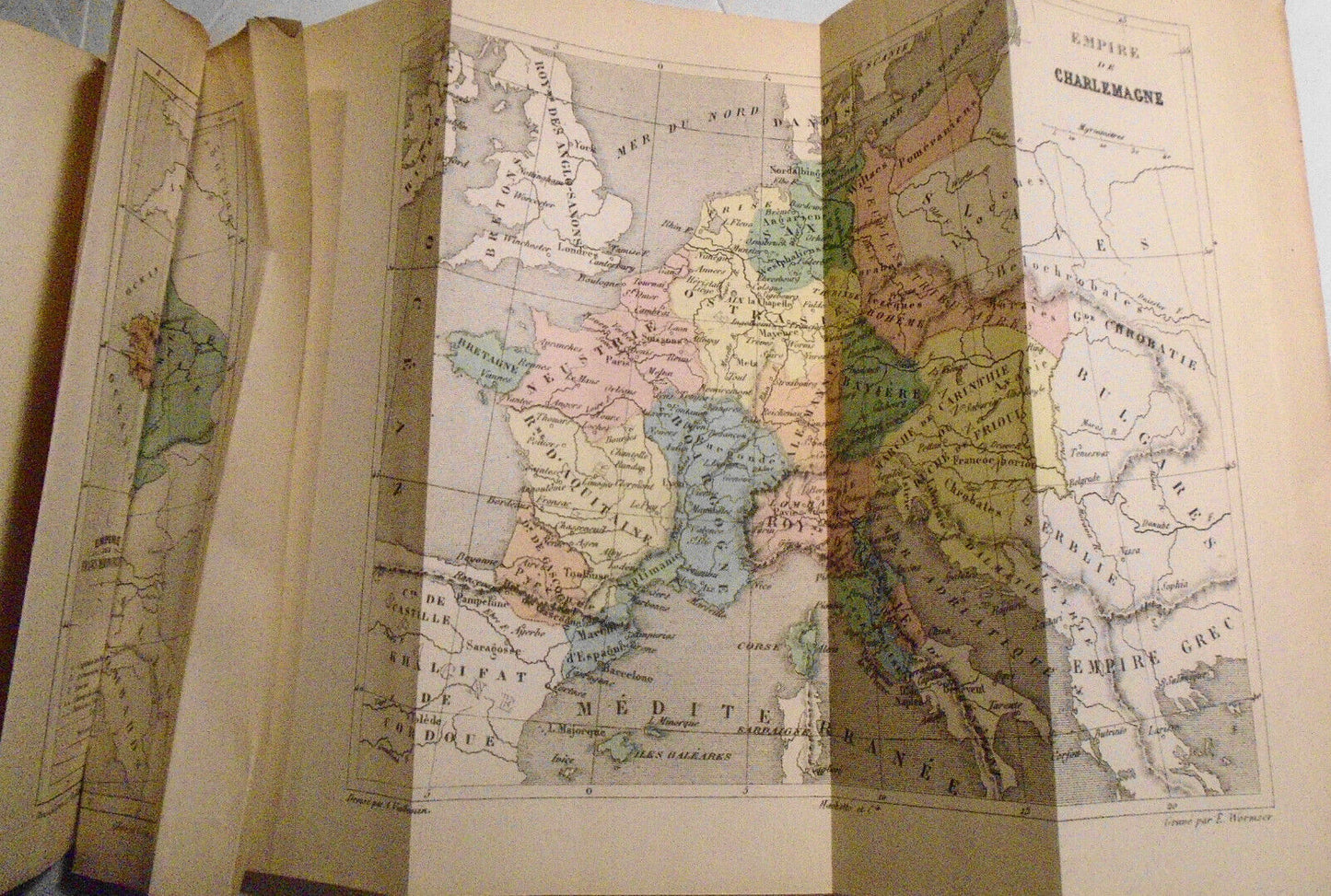 1893 Histoire de France, par Victor Duruy. 2 Vols. 12 color maps; 254 gravures