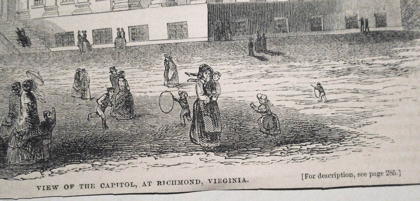 View Of The Capitol, At Richmond, Virginia - Gleason's Pictorial, May 8, 1852