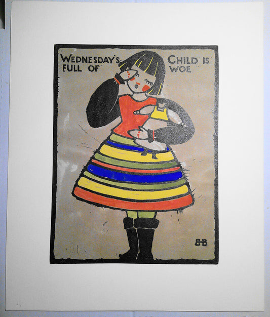 Wednesday's Child is Full of Woe - original vintage color print [1930s]