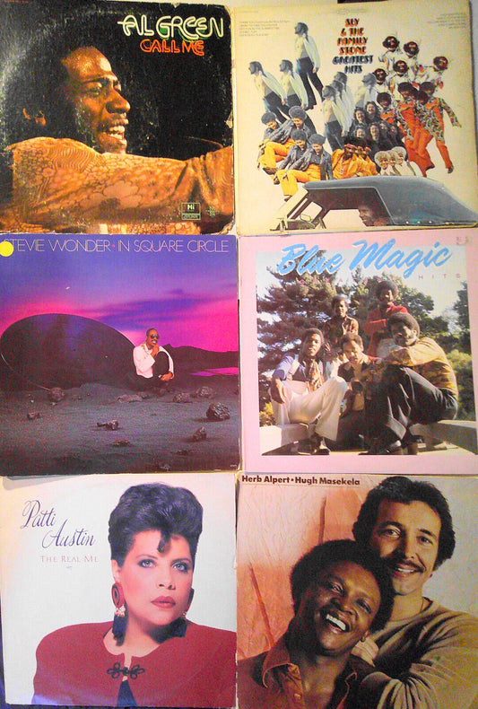 Lot of 6 R&B Soul LP records: Al Green, Sly Stone, Blue Magic, Stevie Wonder ...