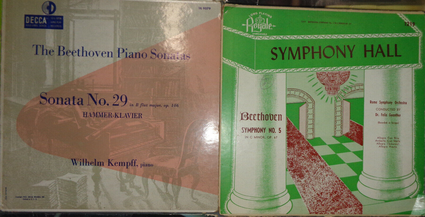 12 Beethoven LPs : Wuhrer, Brendel, Steinberg, Bohm, Szell, Kempff, Ashkenazy...