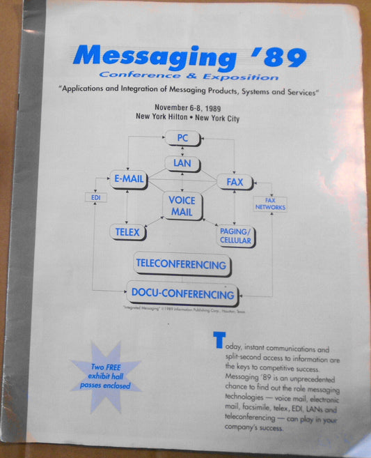 Messaging '89 Conference & Exposition - Program - New York, Nov. 6-8, 1989