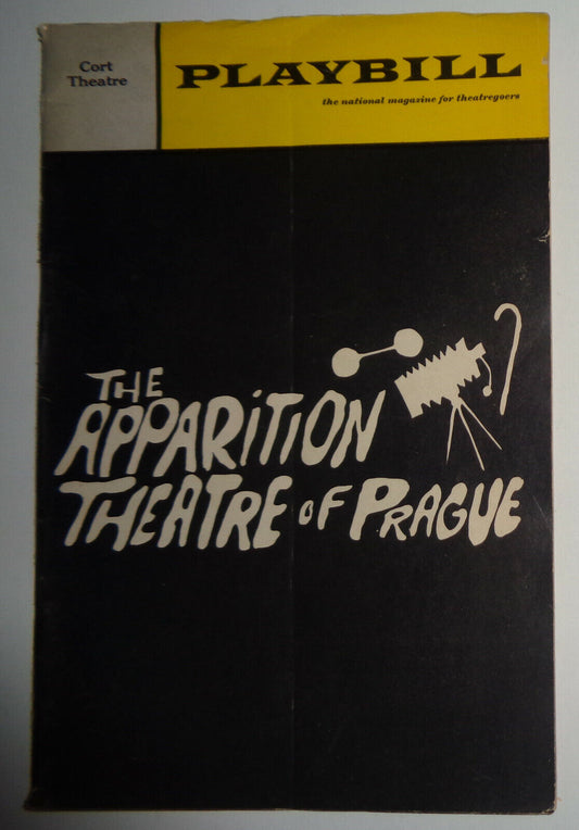 APPARITION THEATRE OF PRAGUE  - PLAYBILL - PREMIERE PERFORMANCE - NOV 16, 1966