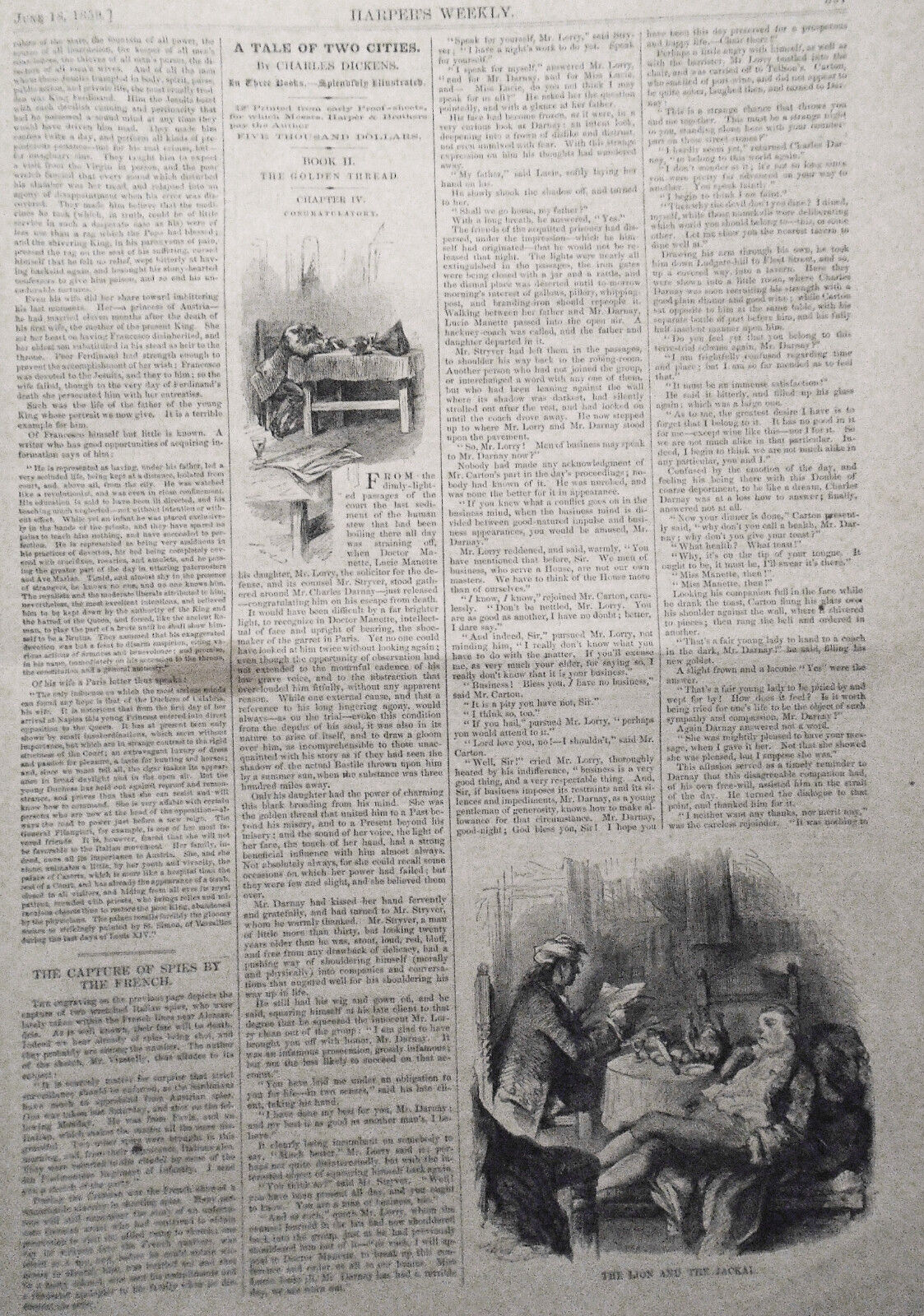 Harper's Weekly June 18, 1859 - Great Balloon Voyage; War In Europe, etc