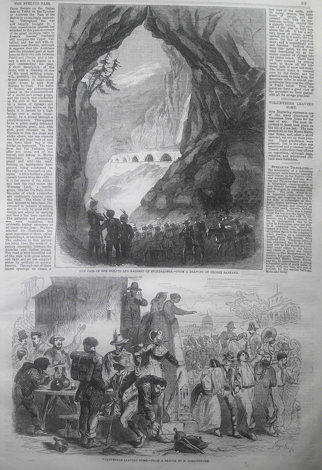 Illustrated London News July 23, 1859. Notre Dame Cathedral Restored. Cattle etc
