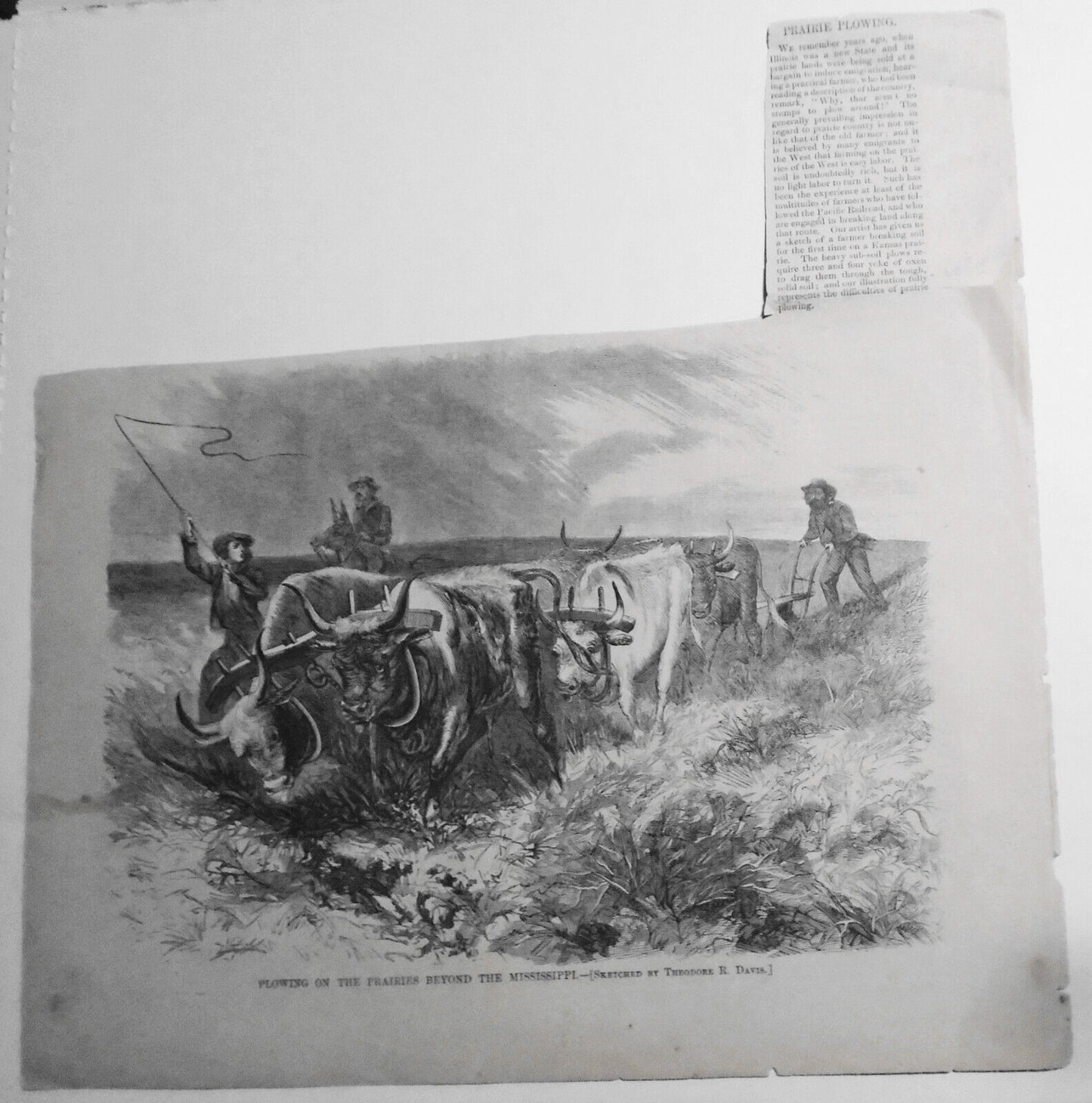 Plowing on the Prairies Beyond the Mississippi - Harper's Weekly, May 9, 1868