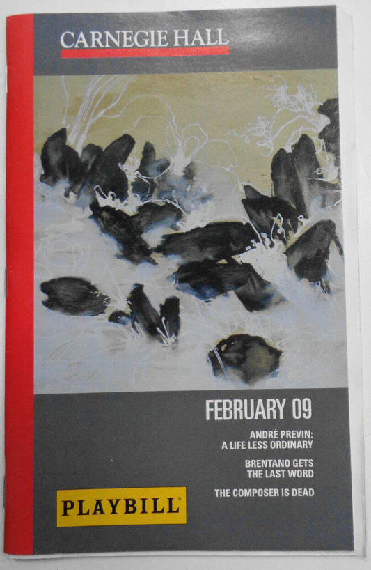 CARNEGIE HALL FESTIVAL CHORUS - ORCHESTRA OF ST LUKE'S - PLAYBILL - FEB 14, 2009