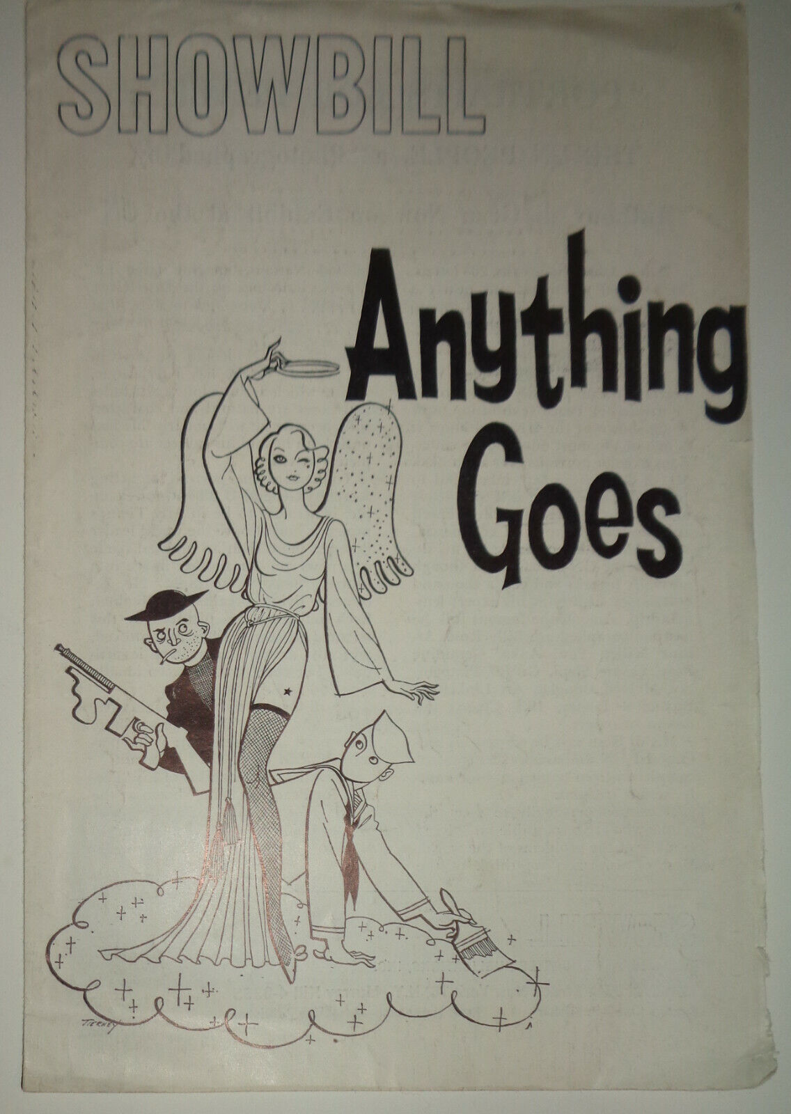 ANYTHING GOES - SHOWBILL - ORPHEUM THEATRE, NYC - 1962