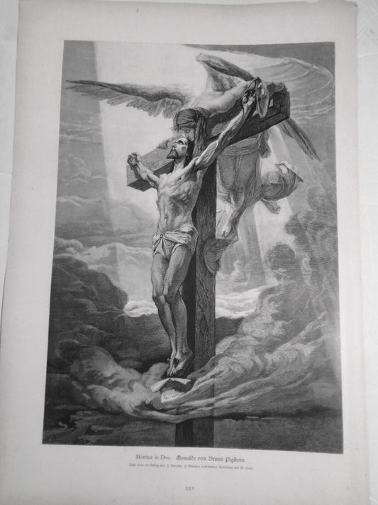 Moritur in Deo, by Bruno Piglhein -- 1882 original