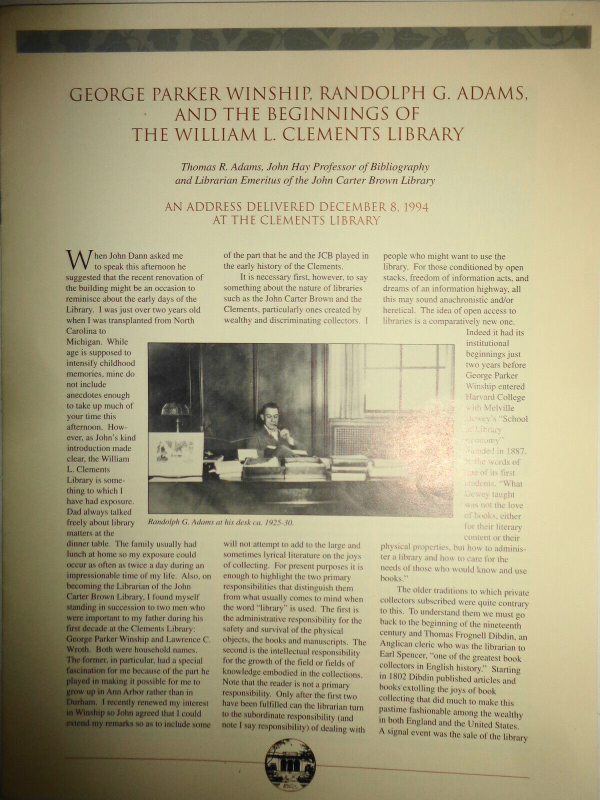 The Quarto, University of Michigan Clements Library - First 5 issues, New Series