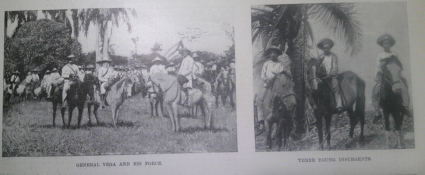 "With the Cuban Insurgents" - Harper's Weekly, February 26th, 1898. Original