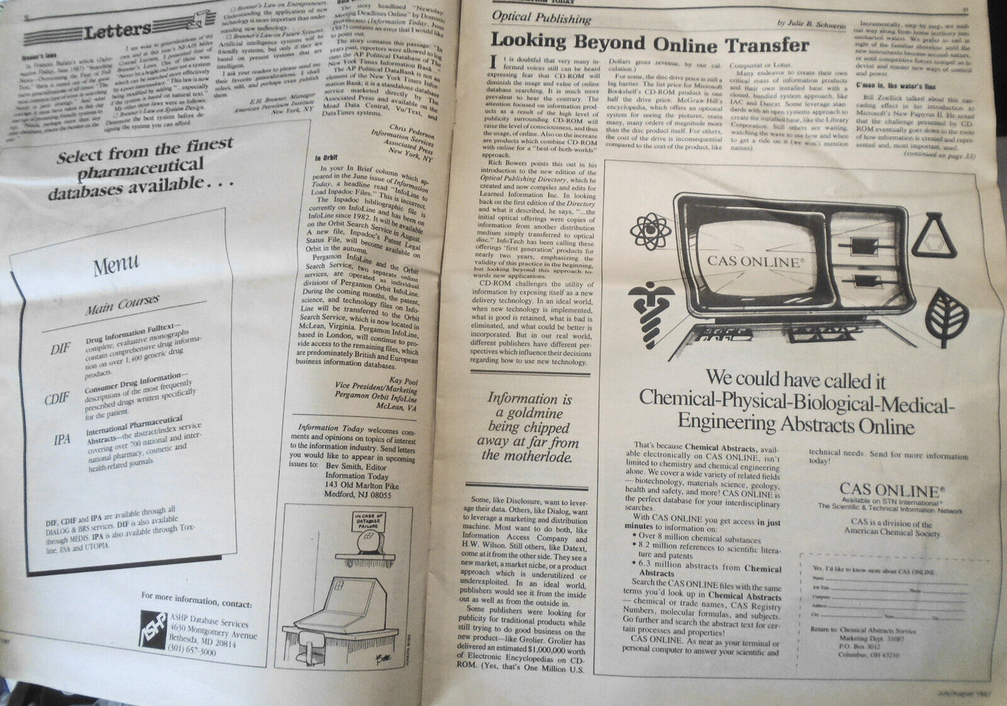 Information Today, July/Aug 1987 - for users of Electronic Information services