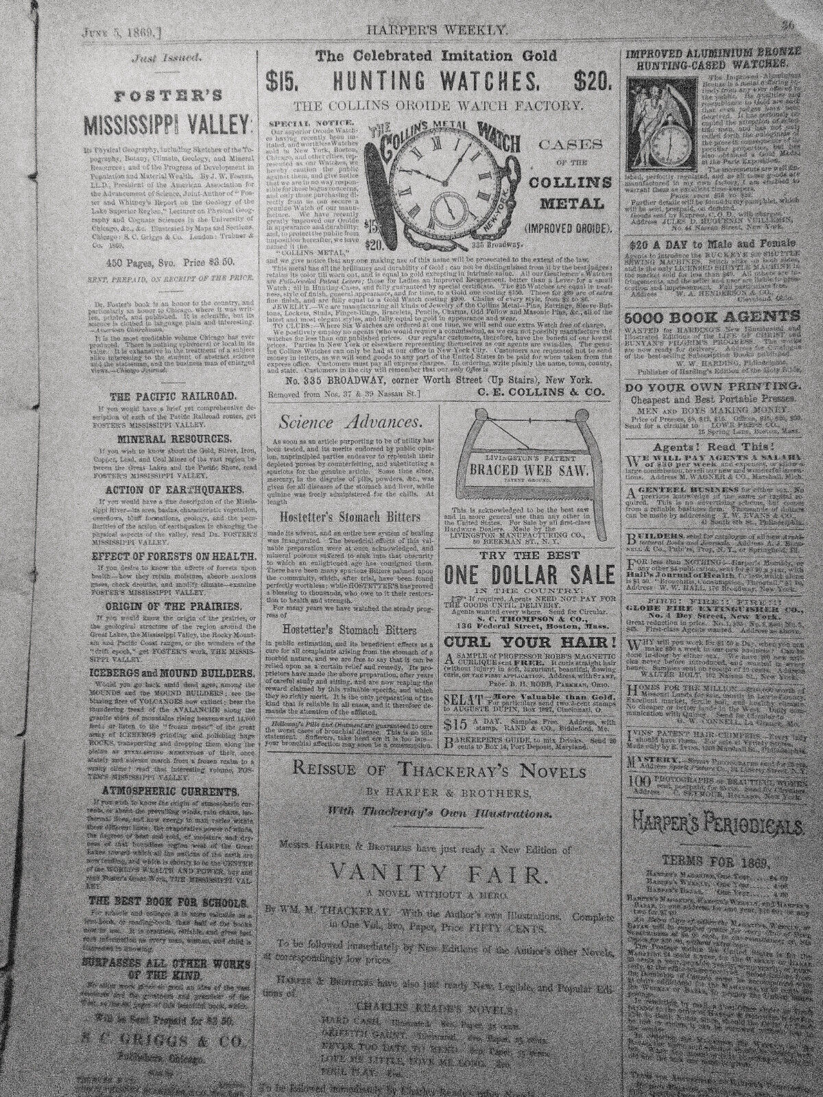 Harper's Weekly June 5, 1869: Pacific Railroad; Cuban Revolution Dayton Fire etc