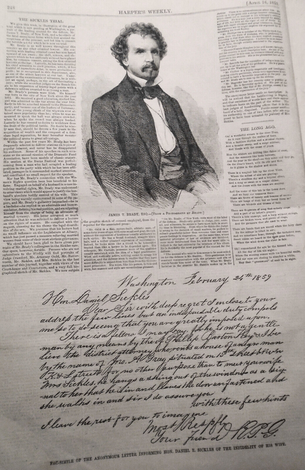 Harper's Weekly, April 16, 1859 - Eruption Of Mauna Loa Volcano; Emilio Dandolo