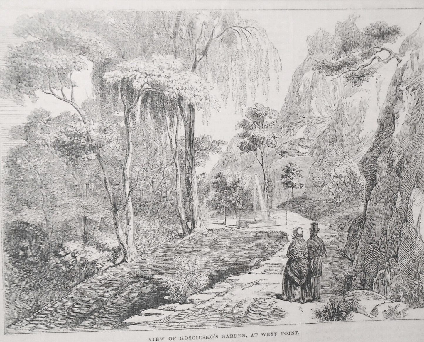 View Of Kosciusko's Garden, At West Point - Gleason's Pictorial, 1852