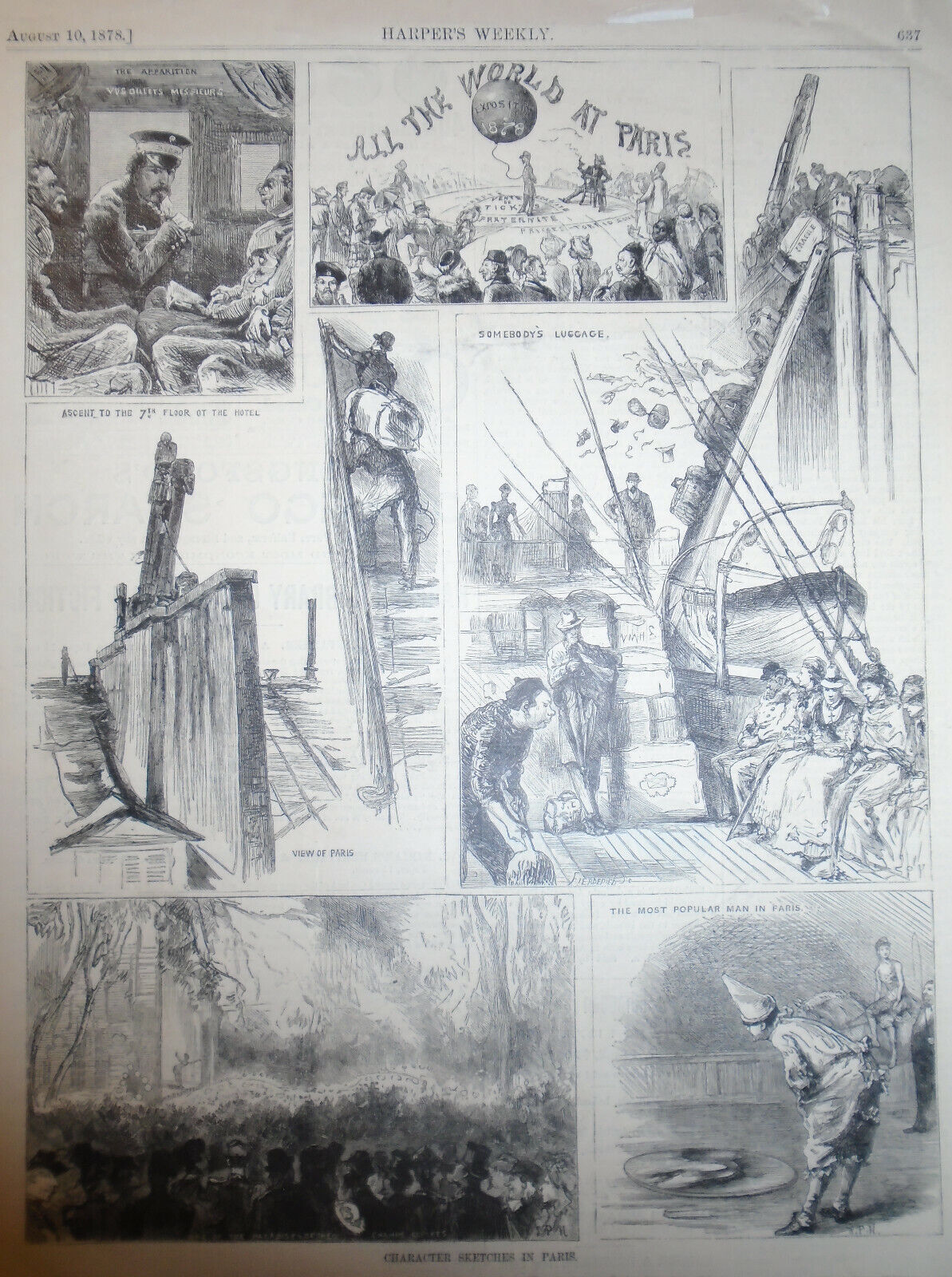 Character Sketches in Paris - Harper's Weekly, August 10, 1878