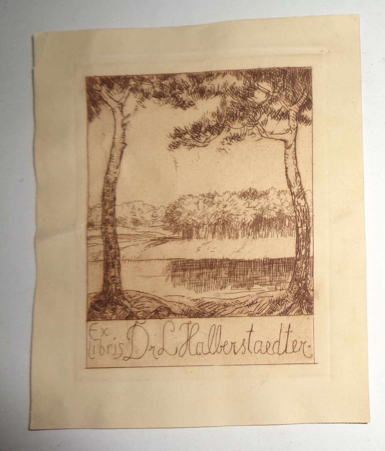 Dr. L. Halberstaedter - Ex Libris Bookplate