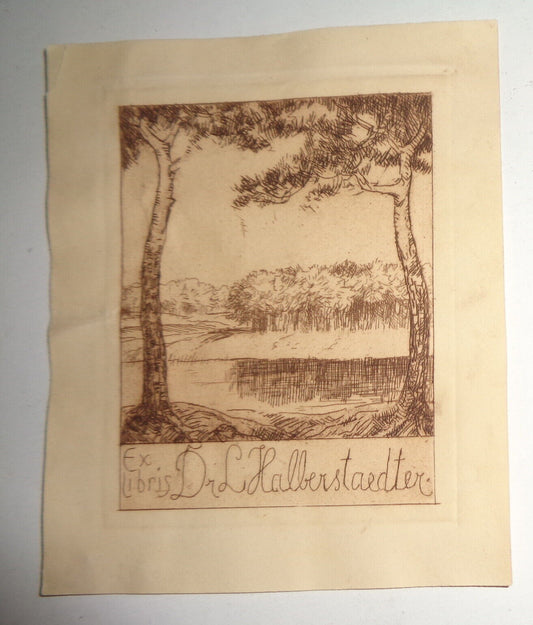 Dr. L. Halberstaedter - Ex Libris Bookplate