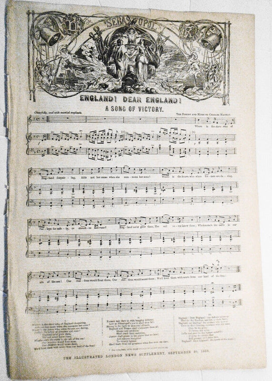 "England, Dear England! A Song of Victory" music - Illustrated London News 1855