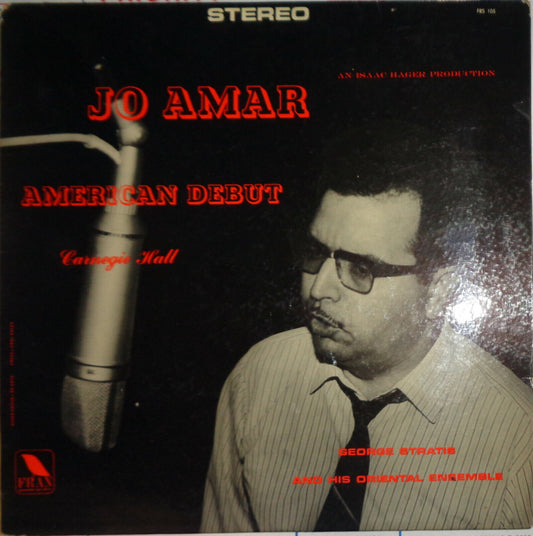 JO AMAR: AMERICAN DEBUT - CARNEGIE HALL - vinyl lp. SIGNED