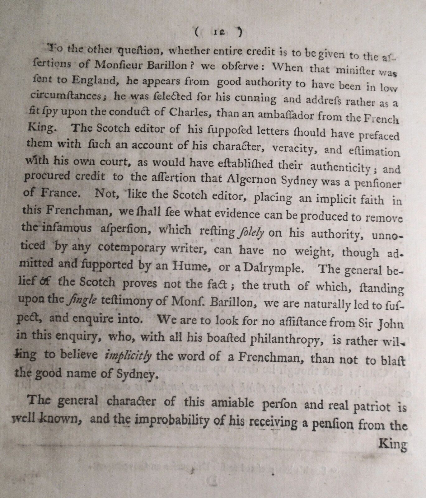 1773 Observations on ... "Memoirs of Great-Britain, by Sir John Dalrymple".