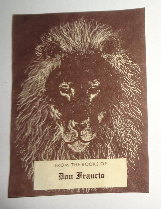Don Francis Ex Libris Bookplate - 1960's