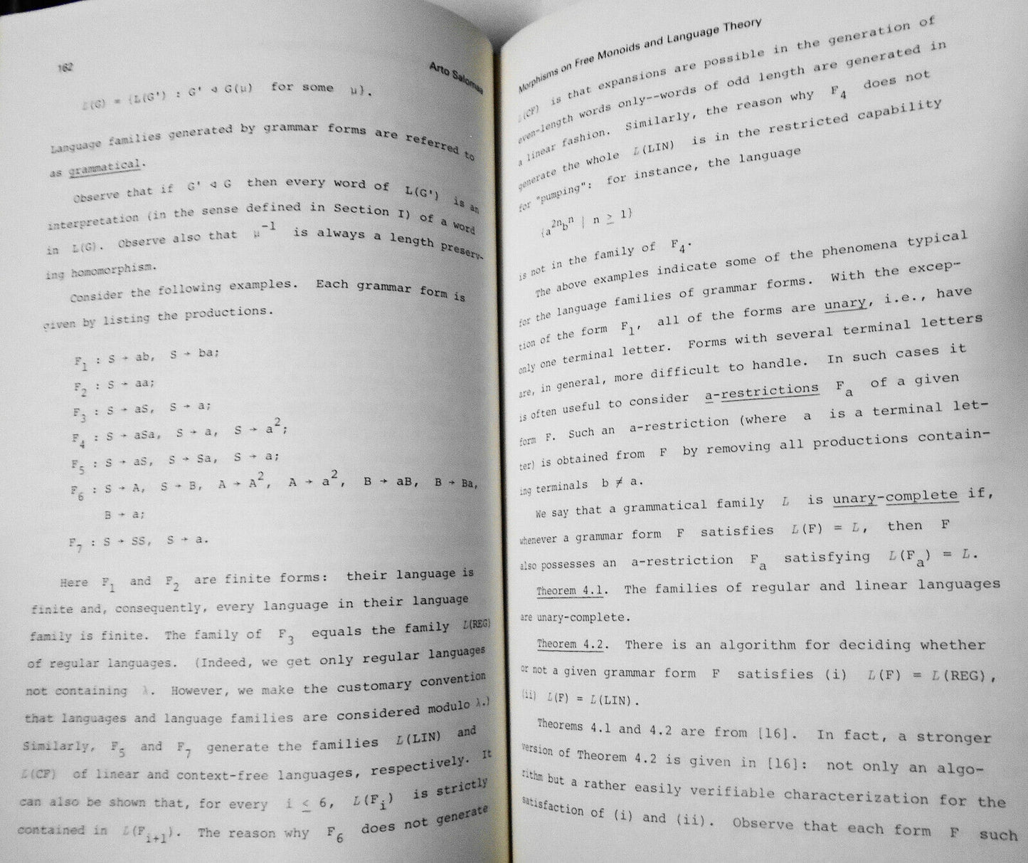 Formal Language Theory : Perspectives and Open Problems. By Ronald Book. 1980 HC