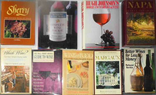 9 Wine books lot - Hardcovers - Windows of the World, Sherry, Hugh Johnson...