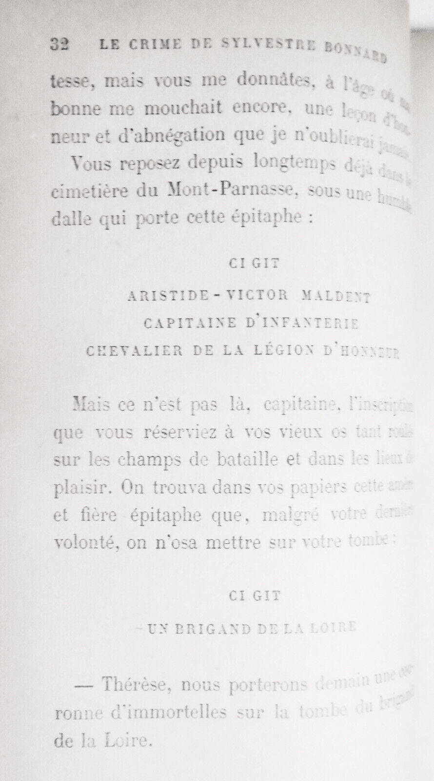 Le crime de Sylvestre Bonnard, par Anatole France.