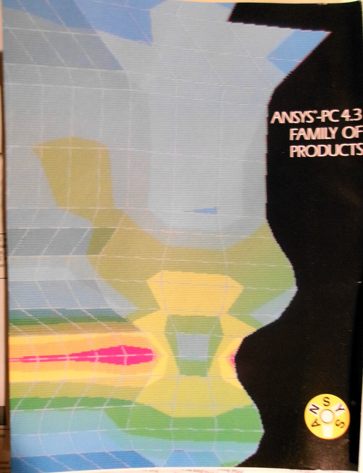 ANYSYS-PC Finite Element Analysis software Promo literature folder 1989.