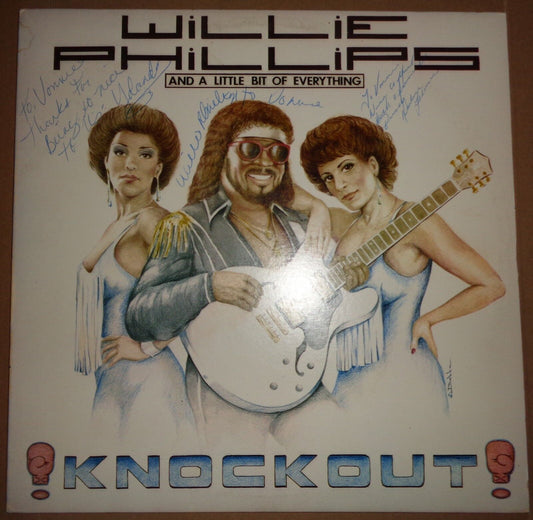 SIGNED WILLIE PHILLIPS "KNOCK OUT"   LP-  RARE BOOGIE FUNK VINYL RECORD