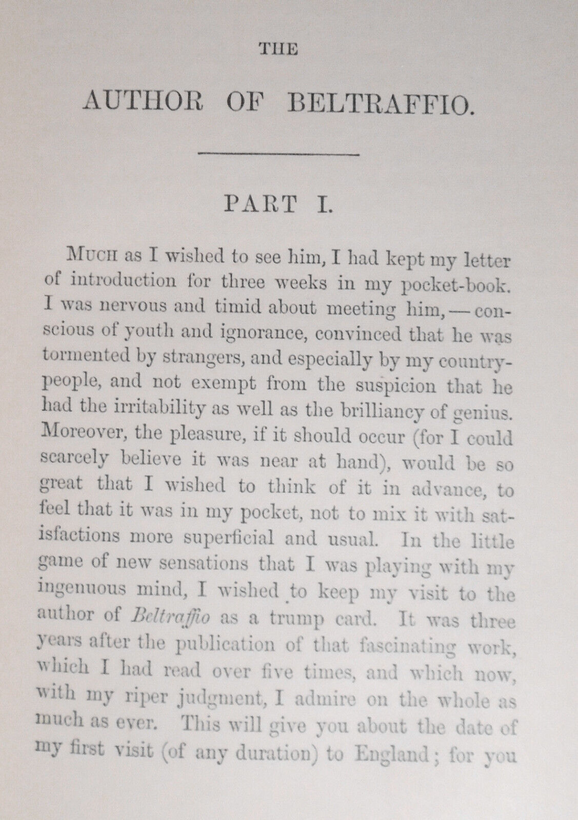 The Author of Beltraffio, by Henry James. 1885.