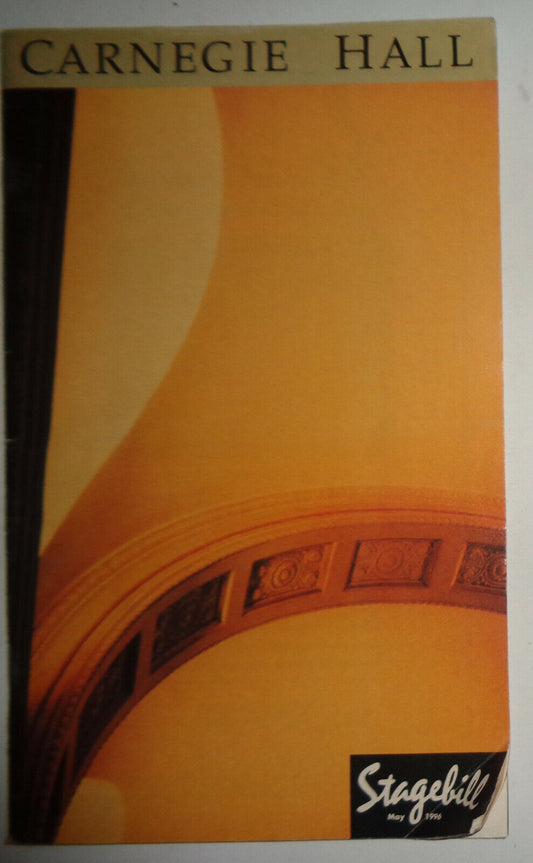EMANUEL AX, PIANO / YO-YO MA, CELLO - CARNEGIE HALL STAGEBILL - MAY 5, 1996