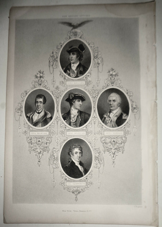 1860 New England Officers: Sullivan, Barton, Wooster, Varnum, Humphreys