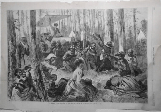 A Negro Camp Meeting in the South by S. Eytinge. Harper's Weekly August 10, 1872