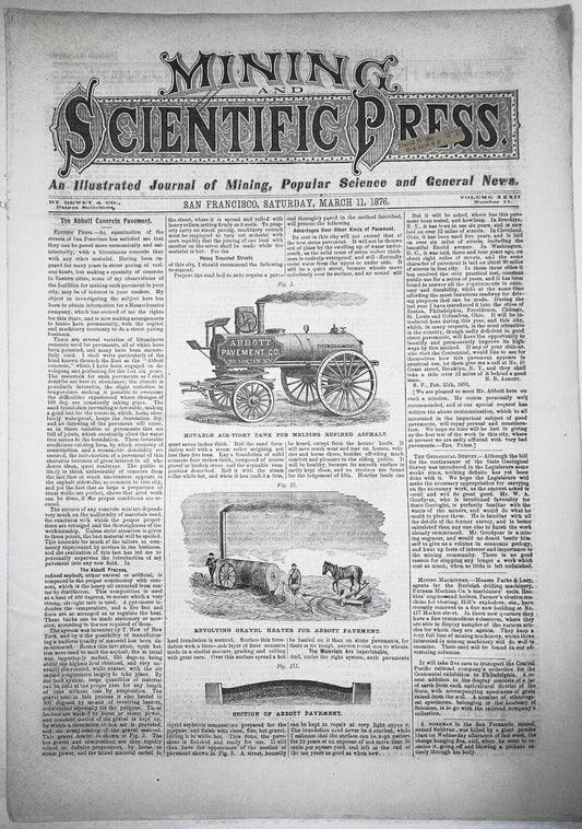 Mining and Scientific Press, March 11, 1876. Ballooning; Photo-lithography, etc