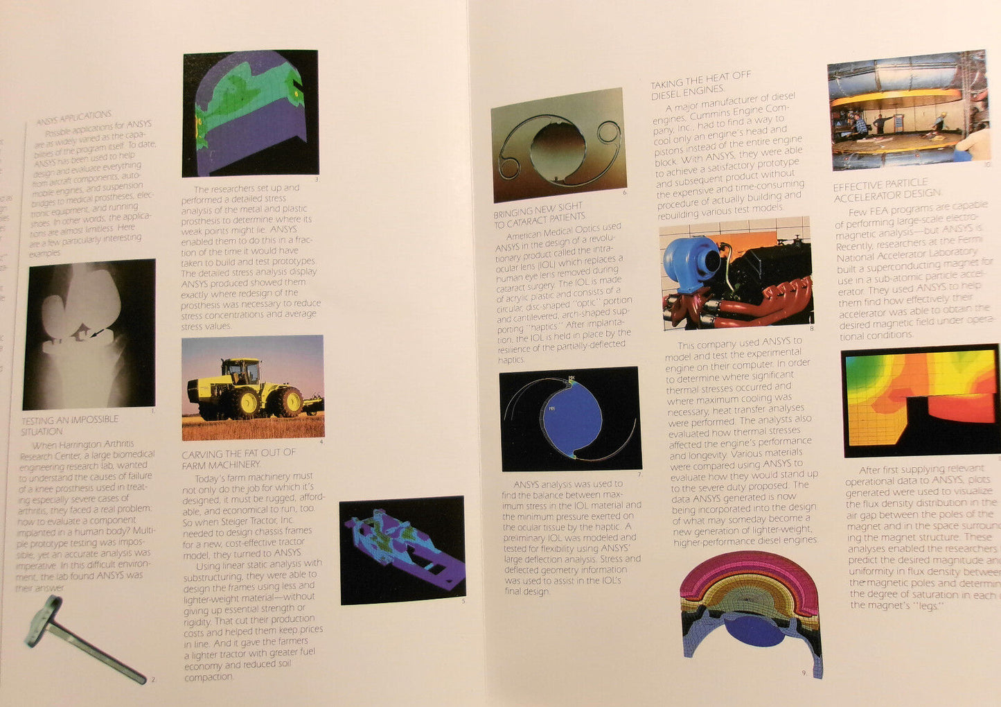 ANYSYS-PC Finite Element Analysis software Promo literature folder 1989.