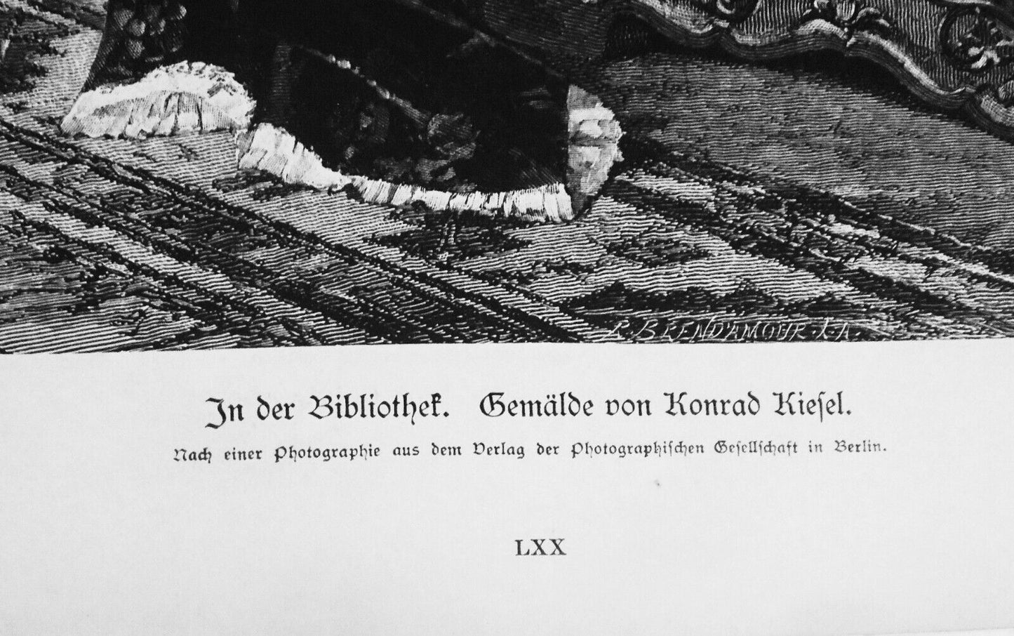 In der Bibliothek, von Konrad Kiesel  --  1882