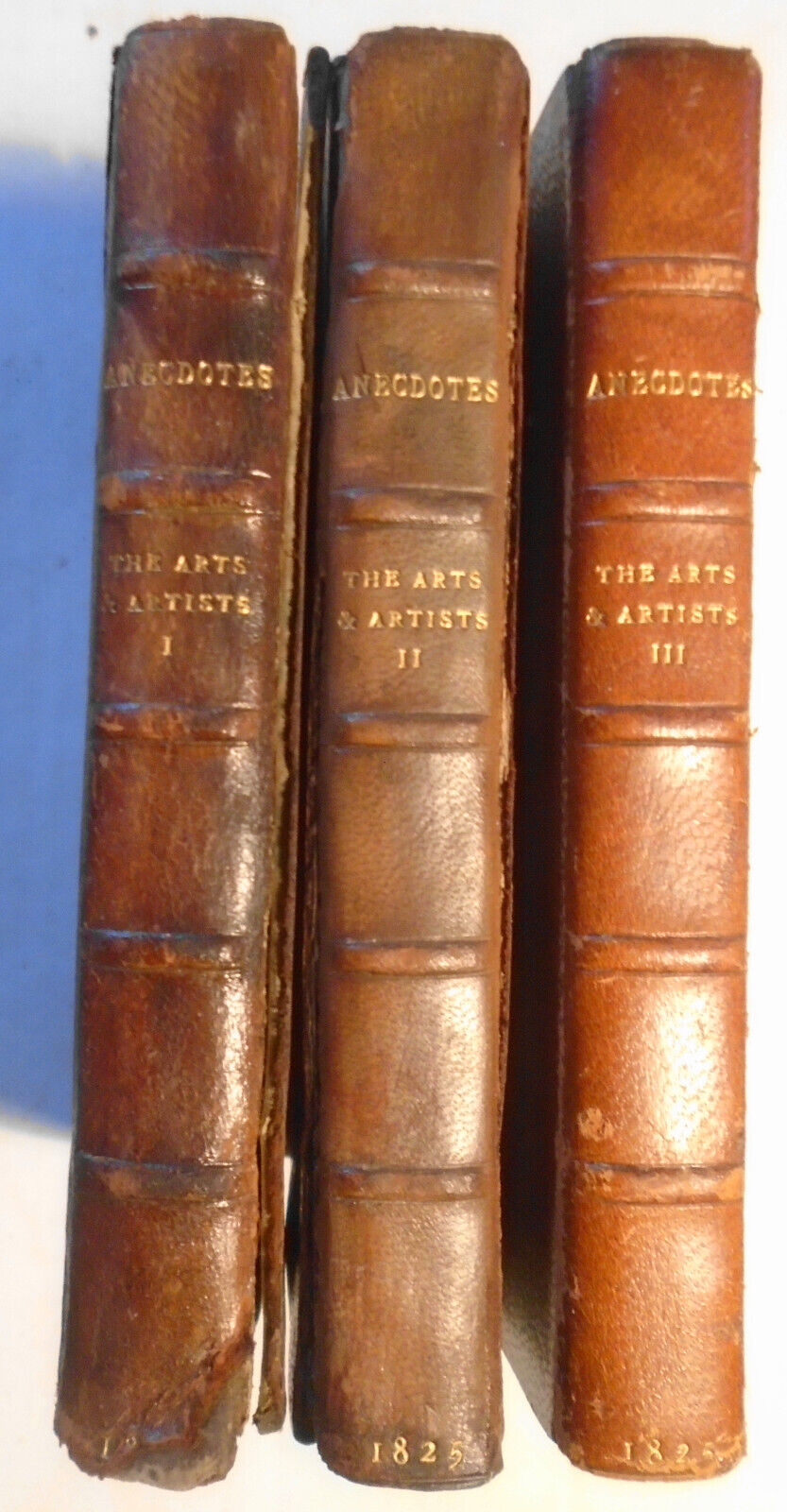 1825 The arts and artists ; or anecdotes & relics, by James Elmes - 3 vols, 1825