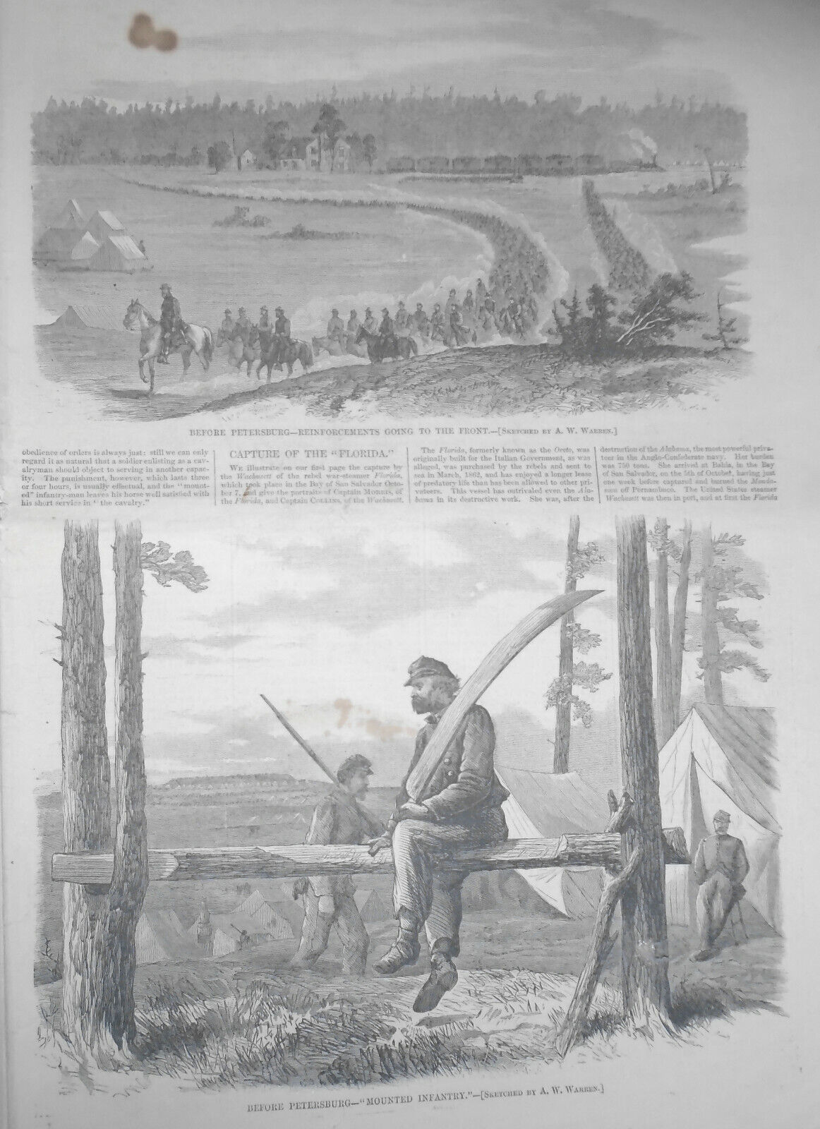 Harper's Weekly November 26, 1864  - Civil War, large map of operations, etc..