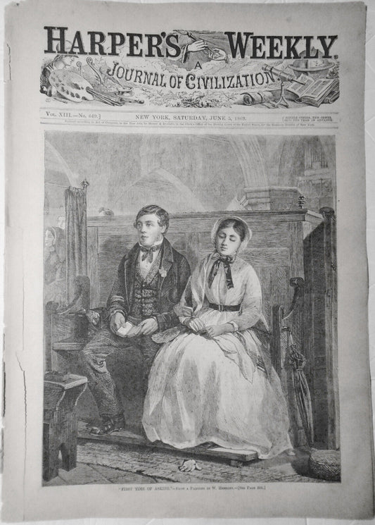 Harper's Weekly June 5, 1869: Pacific Railroad; Cuban Revolution Dayton Fire etc