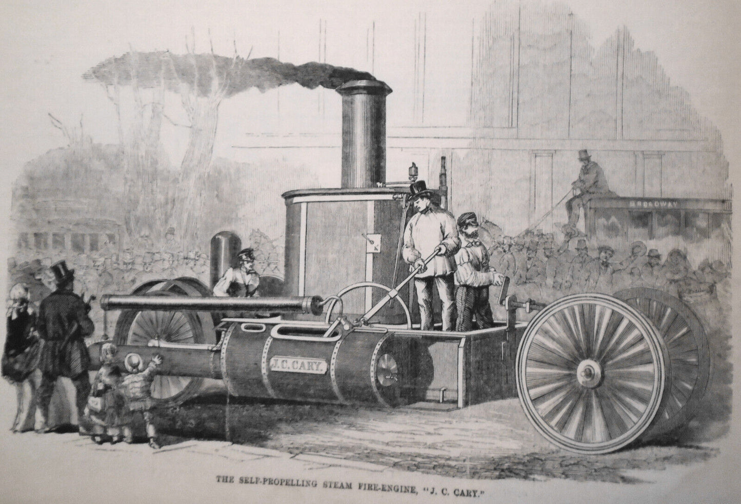 Explosion Of The Propeller "Petrel" On The North River + Steam Fire Engine -1858