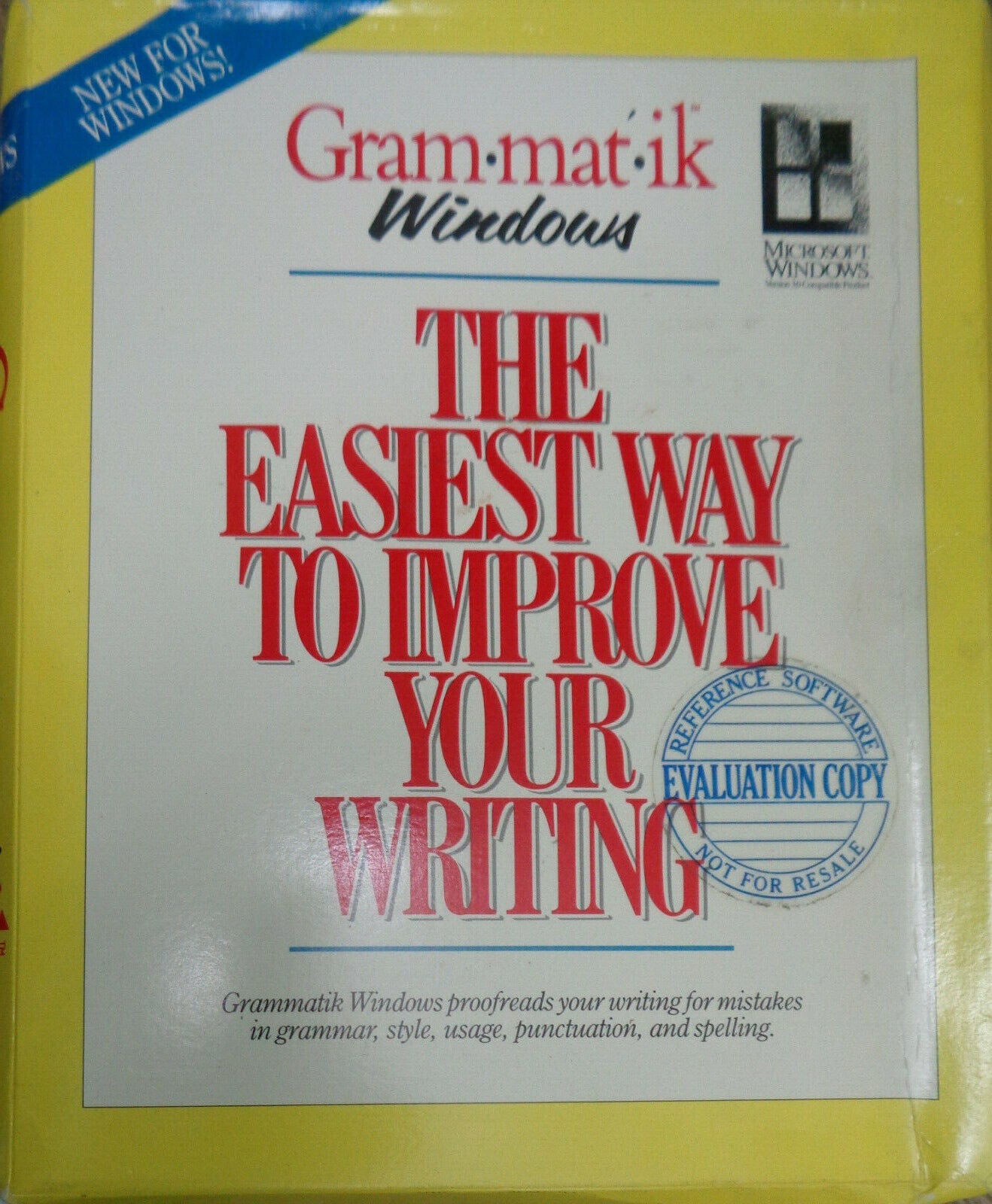 Gram-mat-ik Windows [Grammatik] - by Reference Software - 1990.