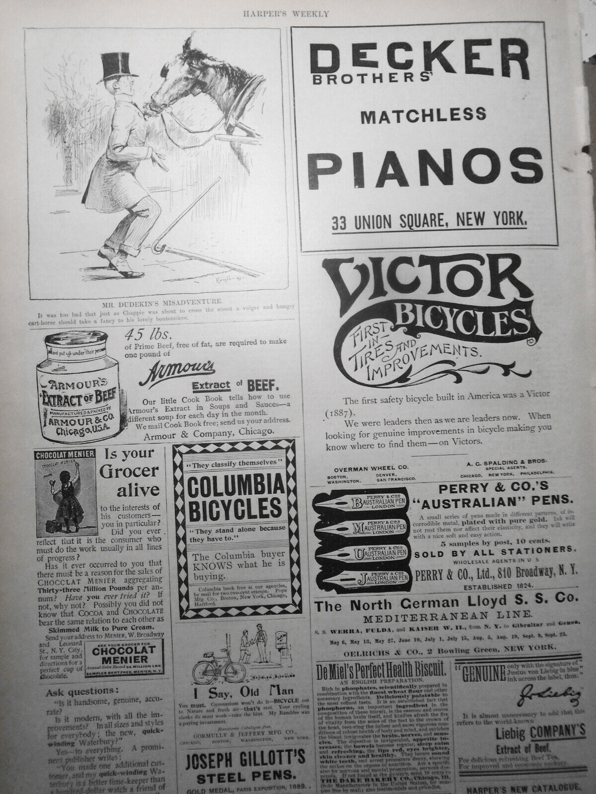 Harper's Weekly April 22, 1893 - Naval maneuvers; Circus; French cavalry;Artists