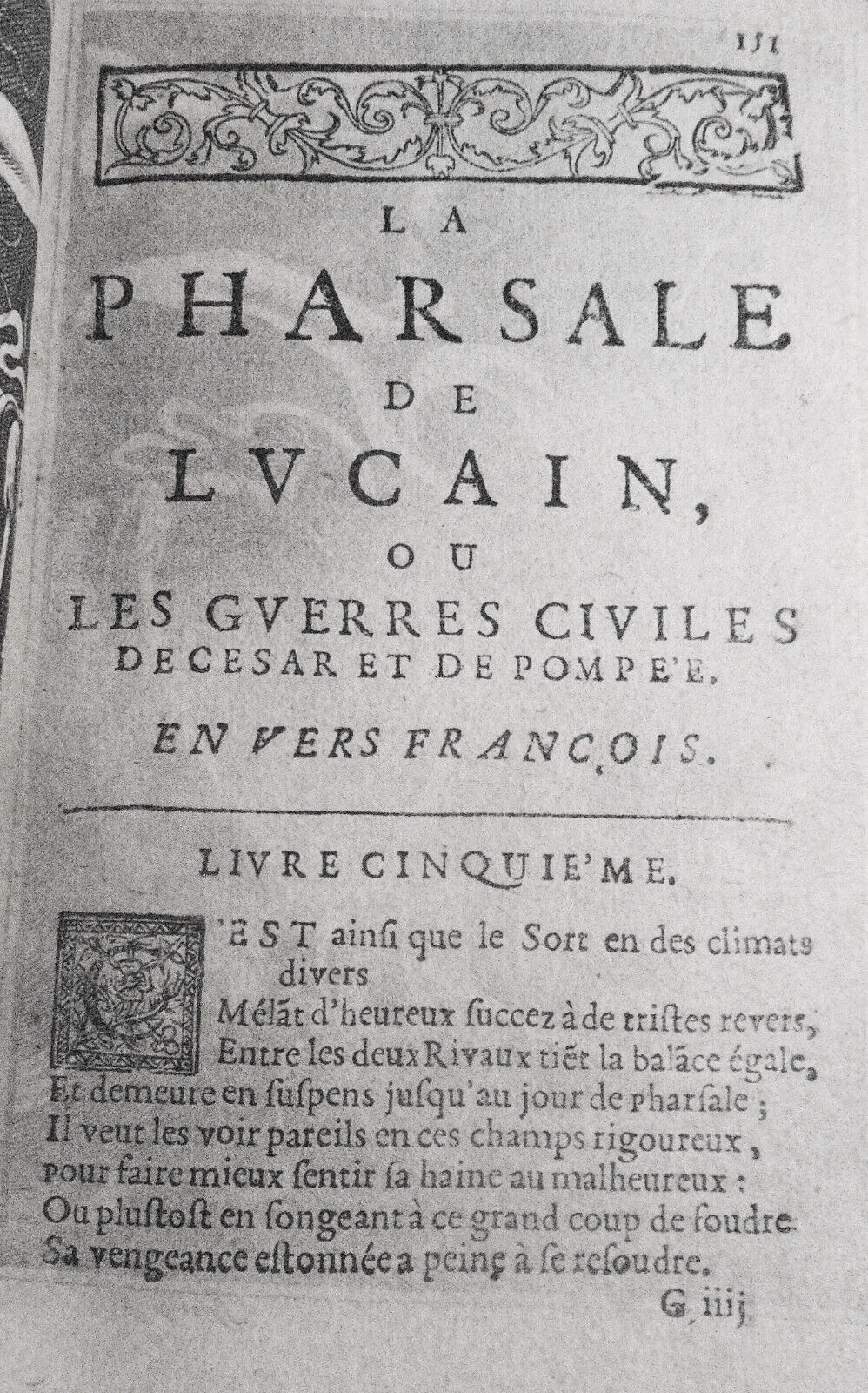 1670 La Pharsale de Lucain. By Marcus Annaeus Lucanus. [Binding; Illustrated]