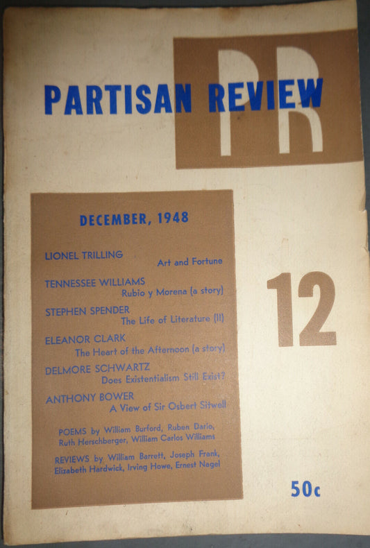 Partisan Review December 1948 - Tennessee Williams, Lionel Trilling, et al