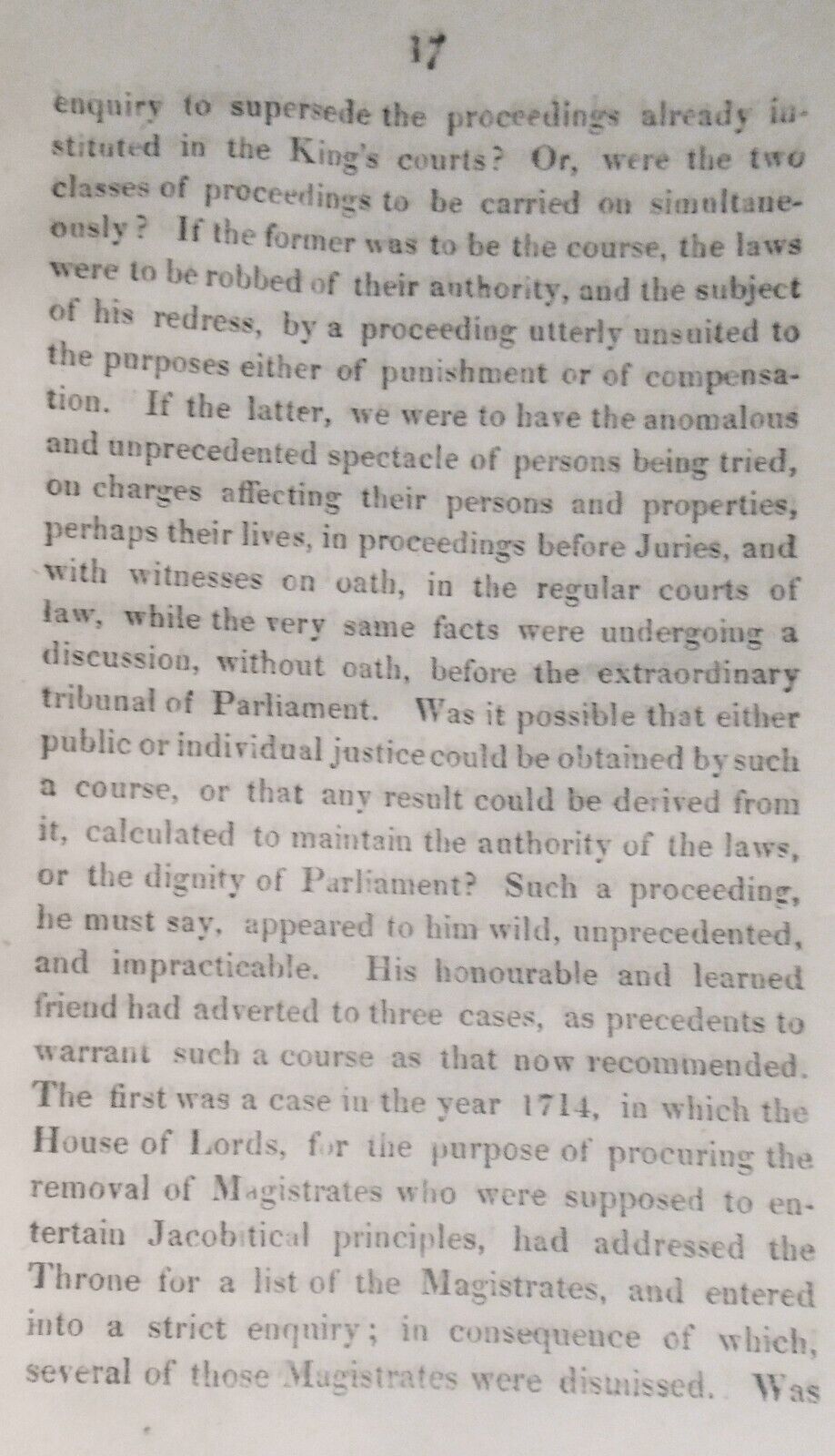 1819 Substance of speech of Right Honourable W.C. Plunket in House of Commons