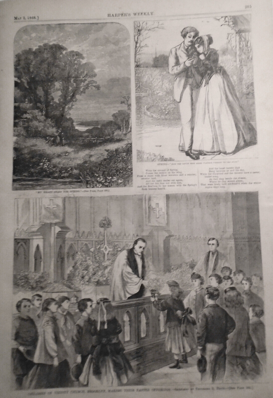 Harper's Weekly May 2, 1868  Sioux Ambush; Erie Railroad Disaster, Japanese Revo